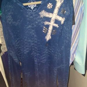 6 mens Affliction shirts! Size XL
